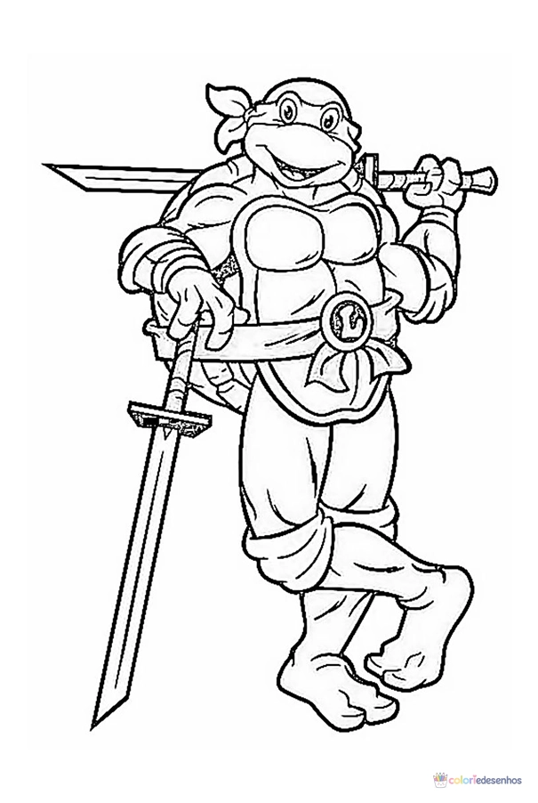 Tartarugas Ninja para colorir