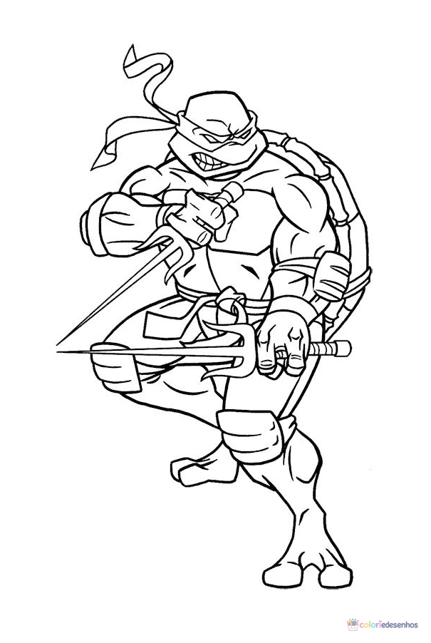 Tartarugas Ninja para colorir
