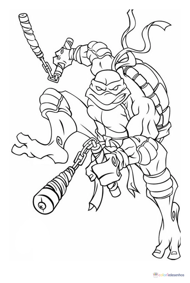 Tartarugas Ninja para colorir