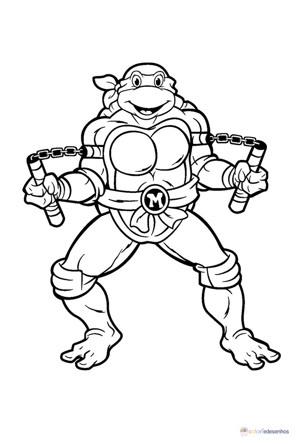 Tartarugas Ninja para colorir