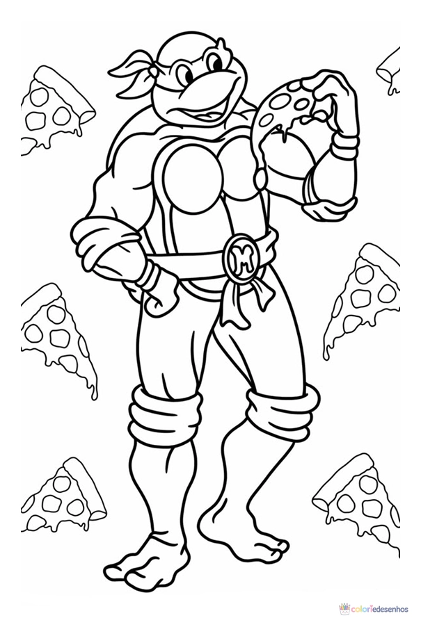 Tartarugas Ninja para colorir