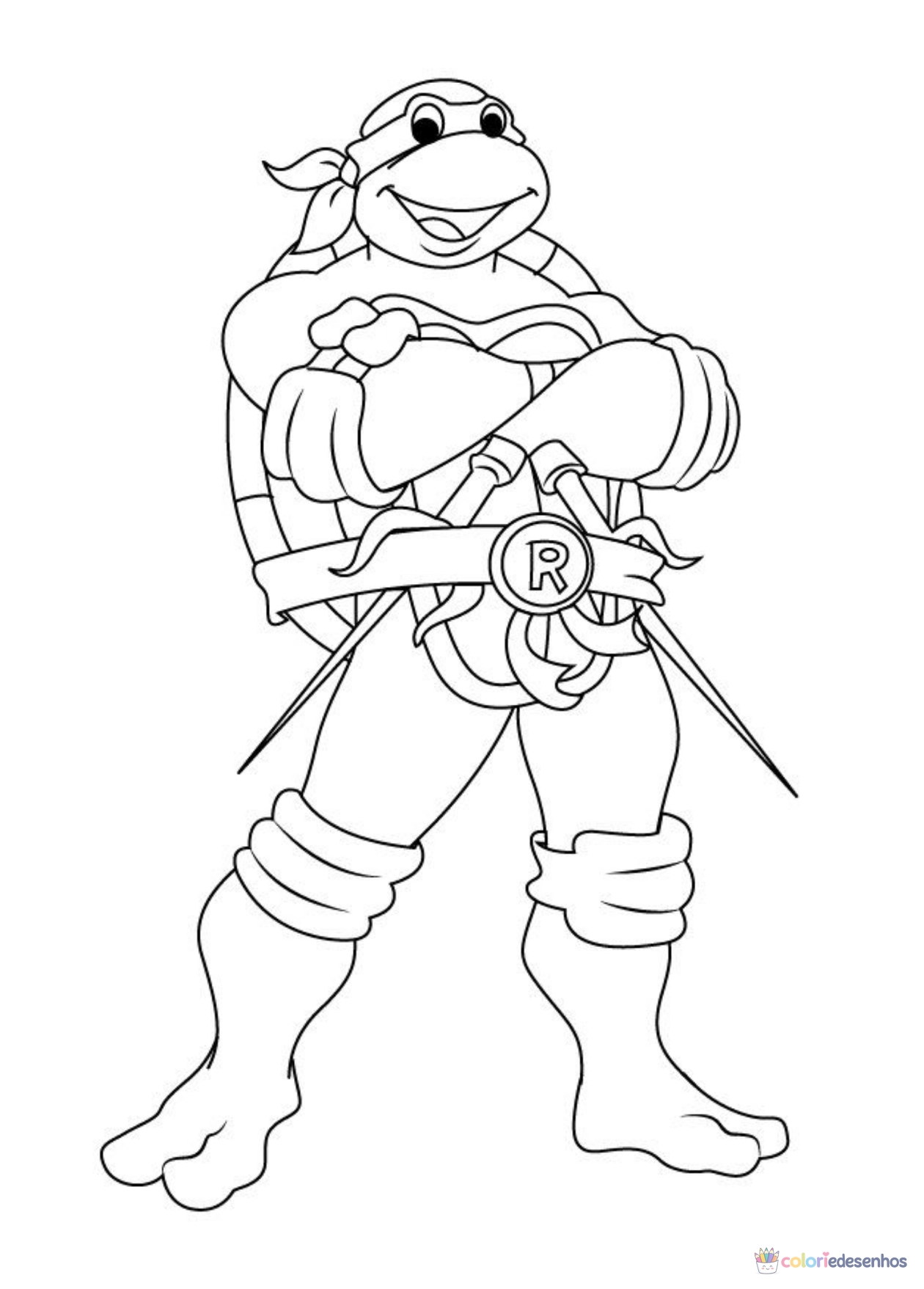 Tartarugas ninja para imprimir e colorir para colorir
