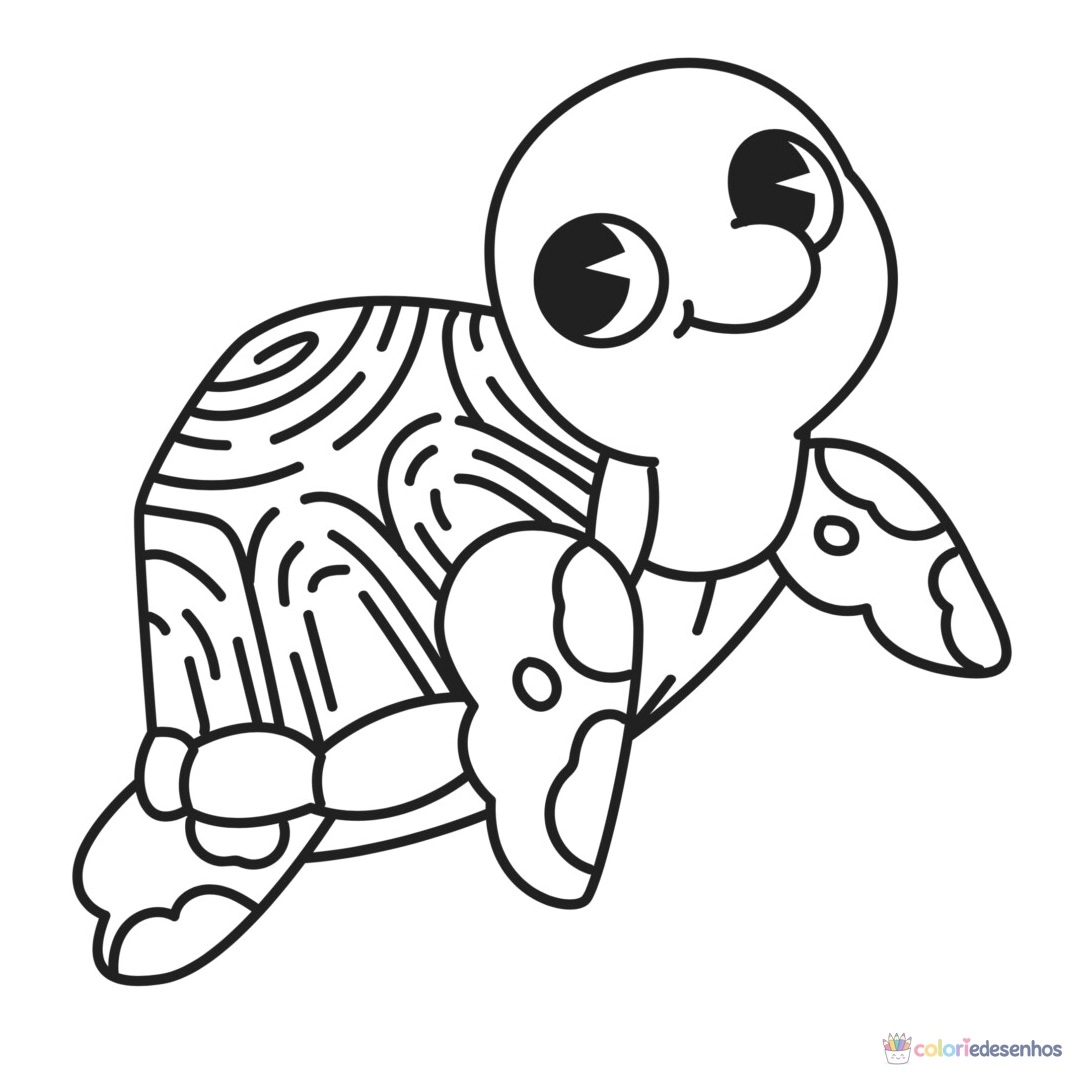 Tartaruga para colorir