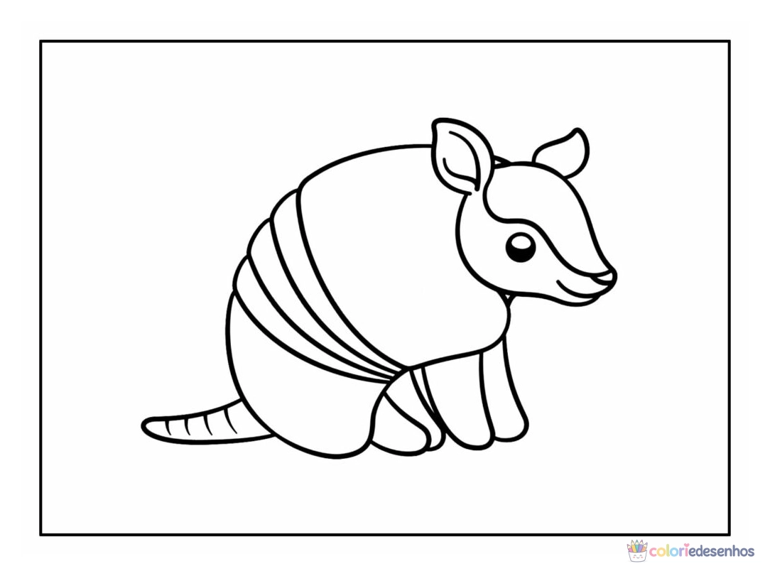 Tatu para colorir