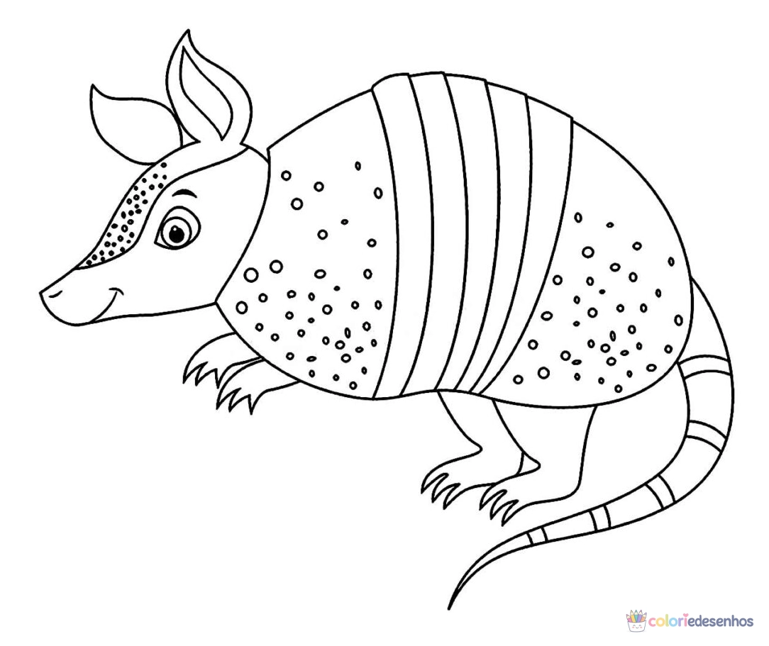 Tatu para colorir