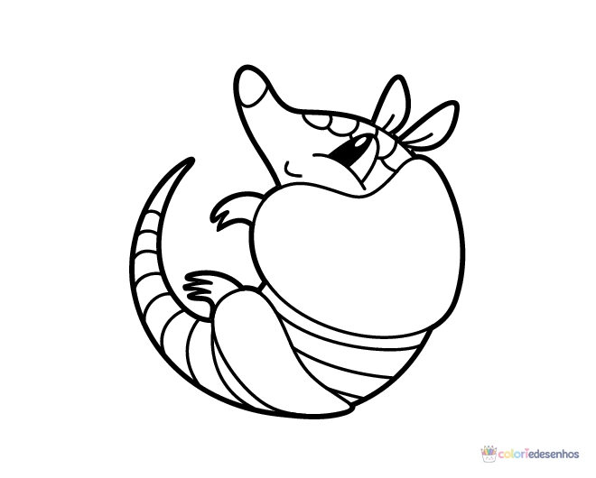 Desenhos de Tatu para colorir