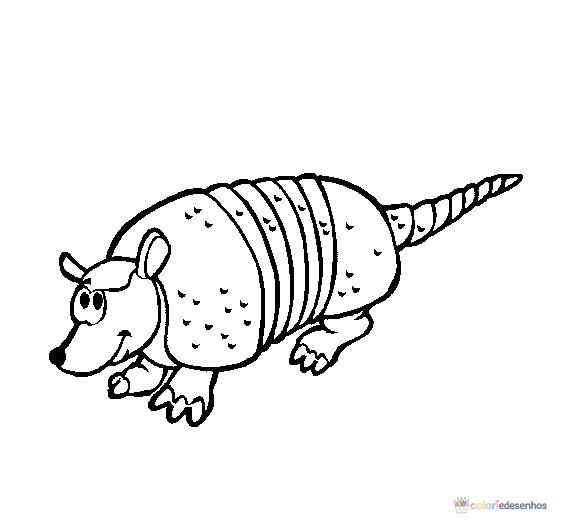 Tatu para colorir
