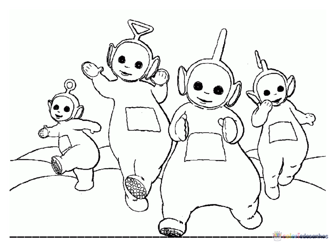 Teletubbies para colorir