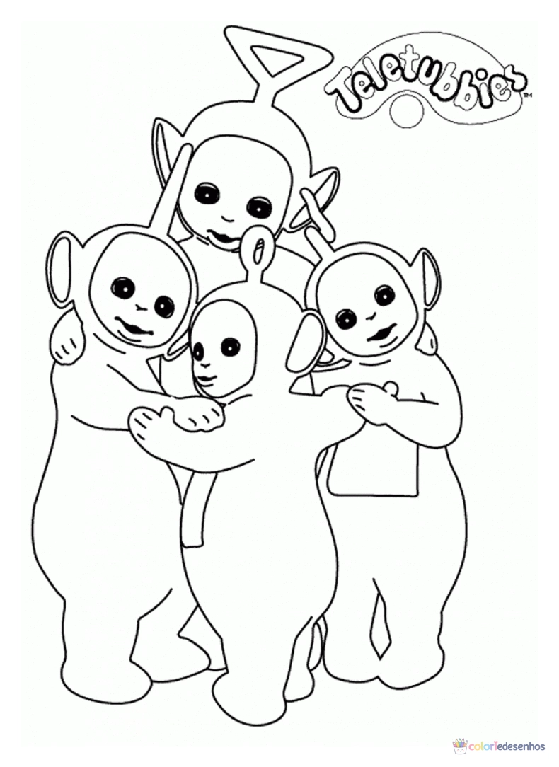 Teletubbies para colorir