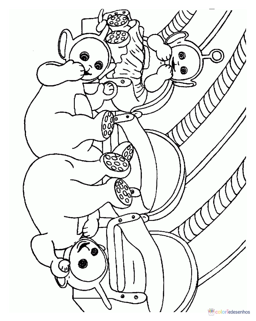 Teletubbies para colorir