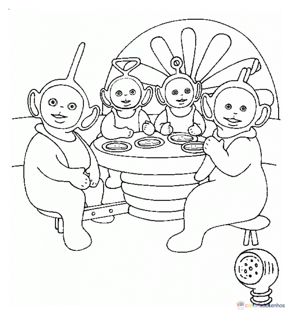 Teletubbies para colorir