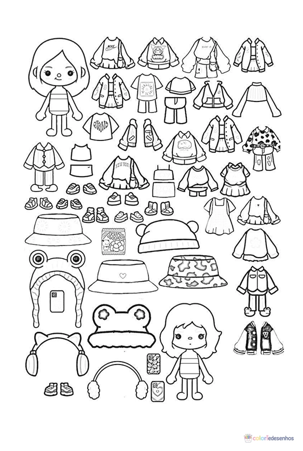 Desenhos de Toca Boca World para colorir