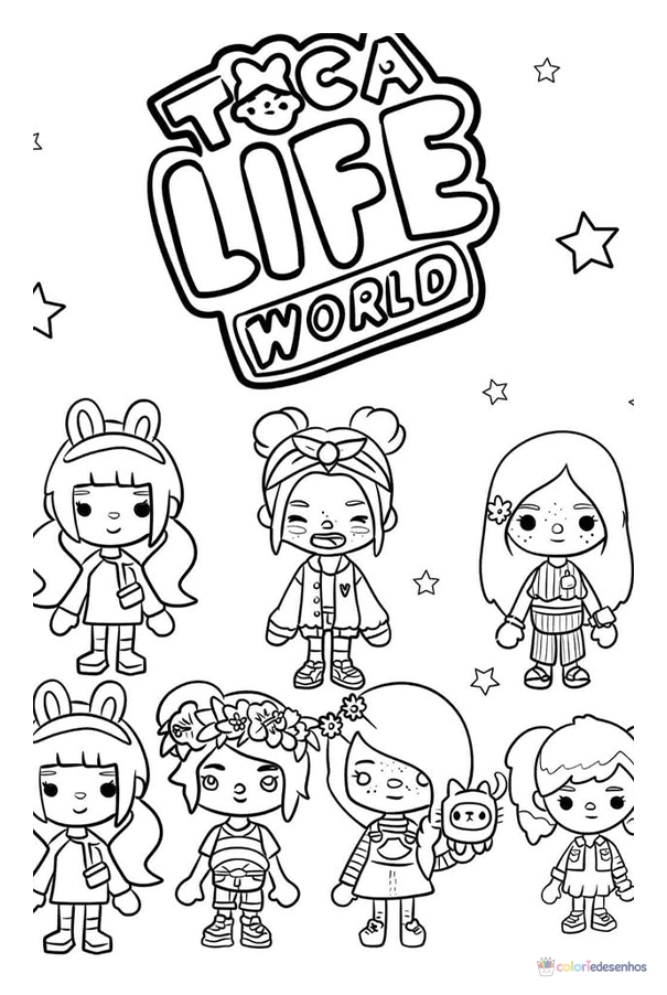 Toca Boca World para colorir