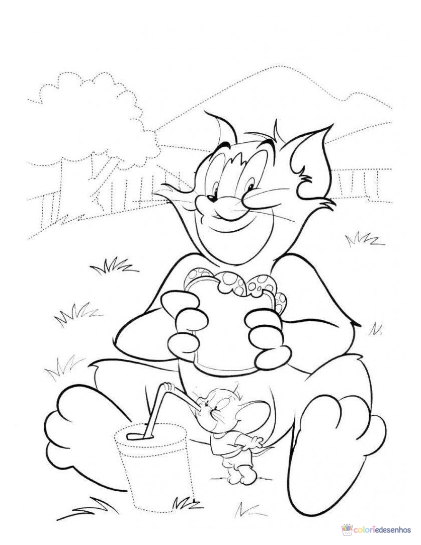Desenhos de Tom e Jerry para colorir