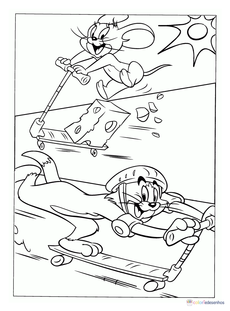 Tom e Jerry para colorir