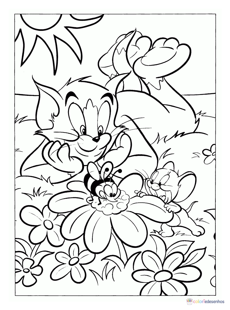 Tom e Jerry para colorir