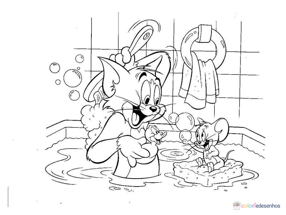 Tom e Jerry para colorir