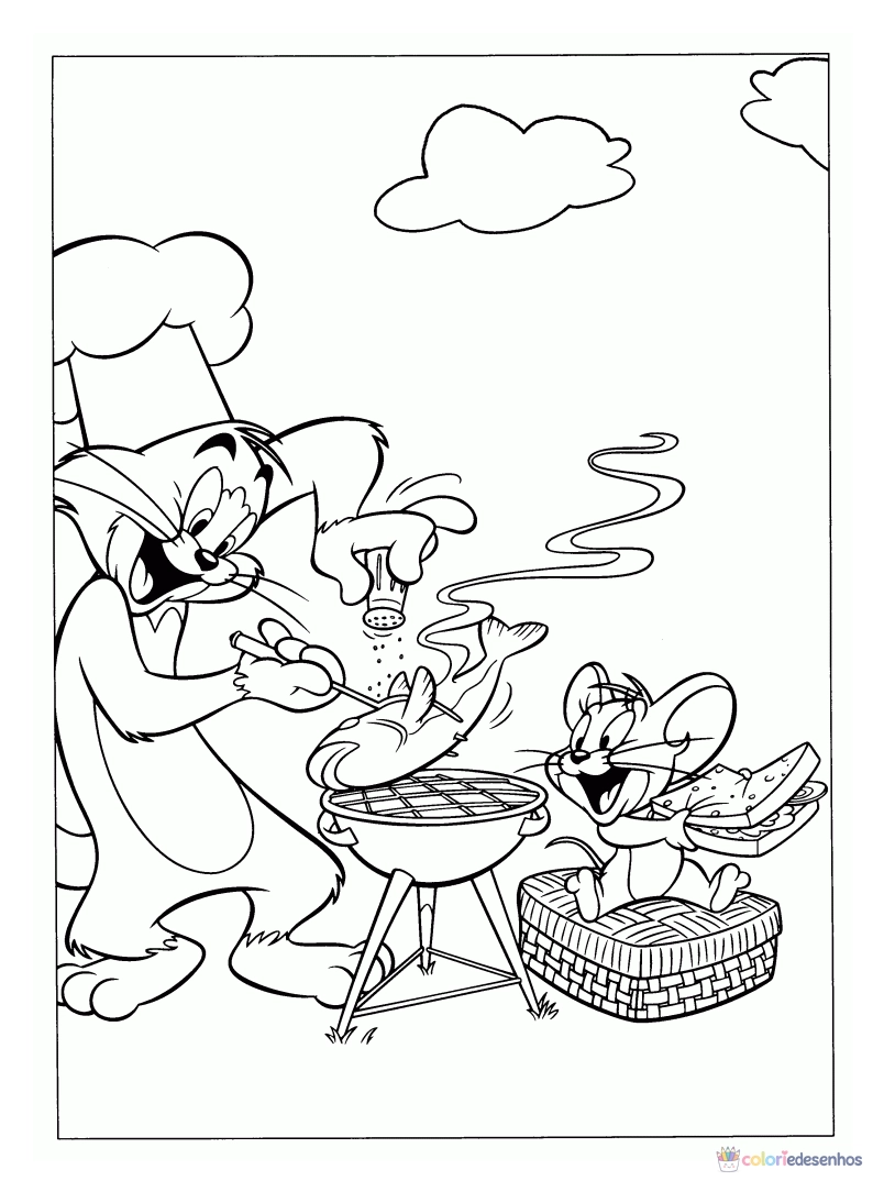 Tom e Jerry para colorir