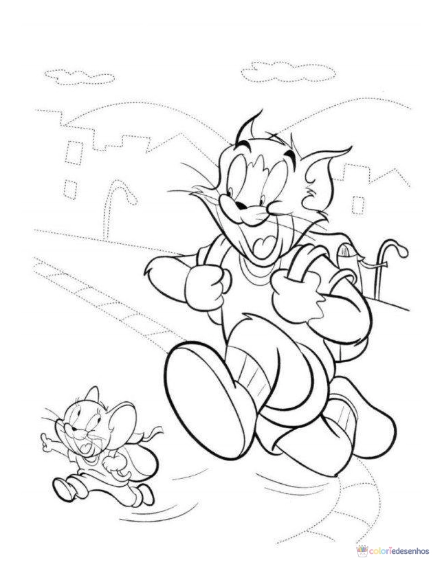 Tom e Jerry para colorir