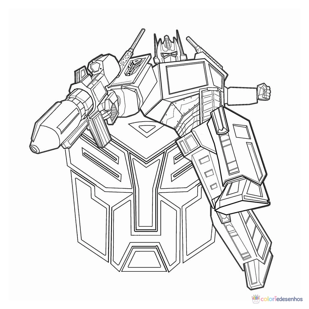 Transformers para colorir