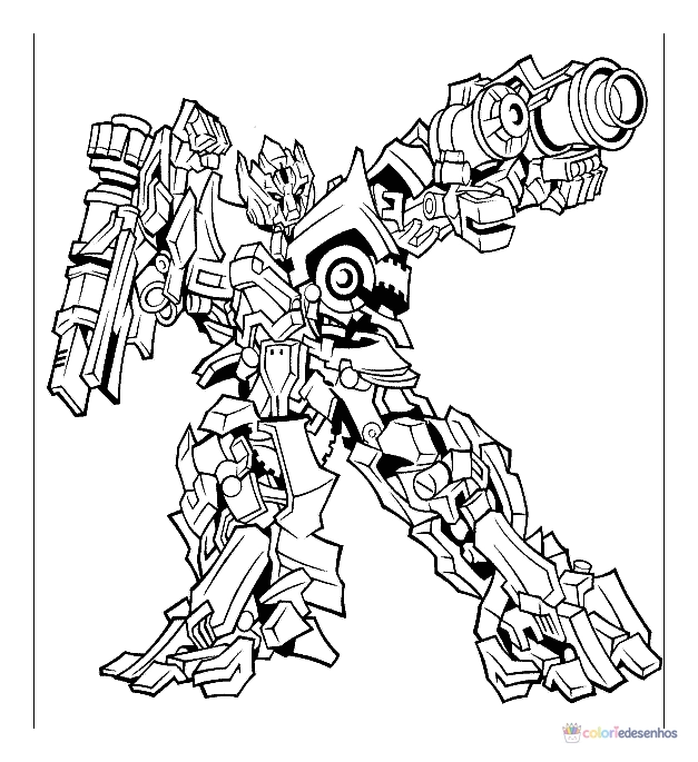 Transformers para colorir