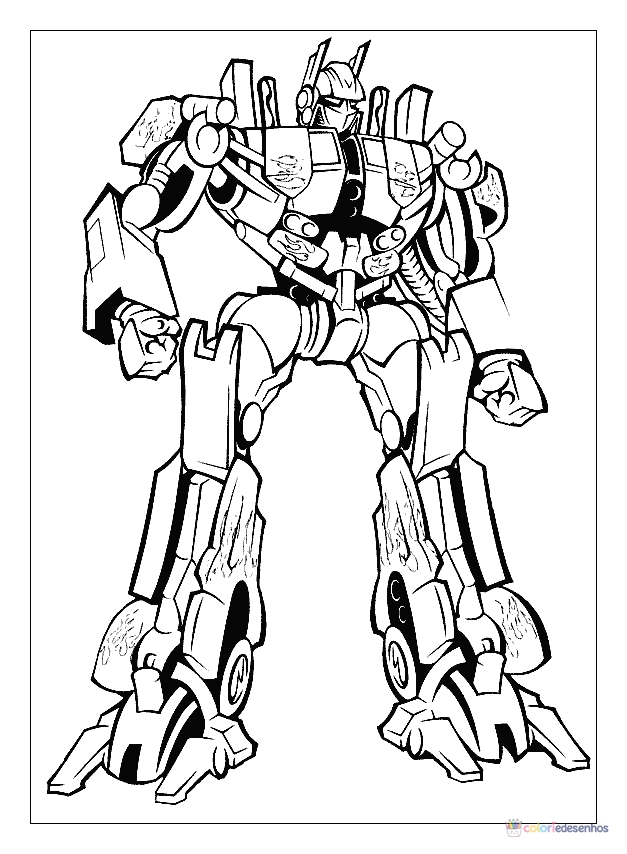 Transformers para colorir