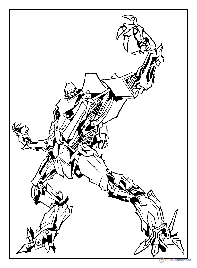 Transformers para colorir