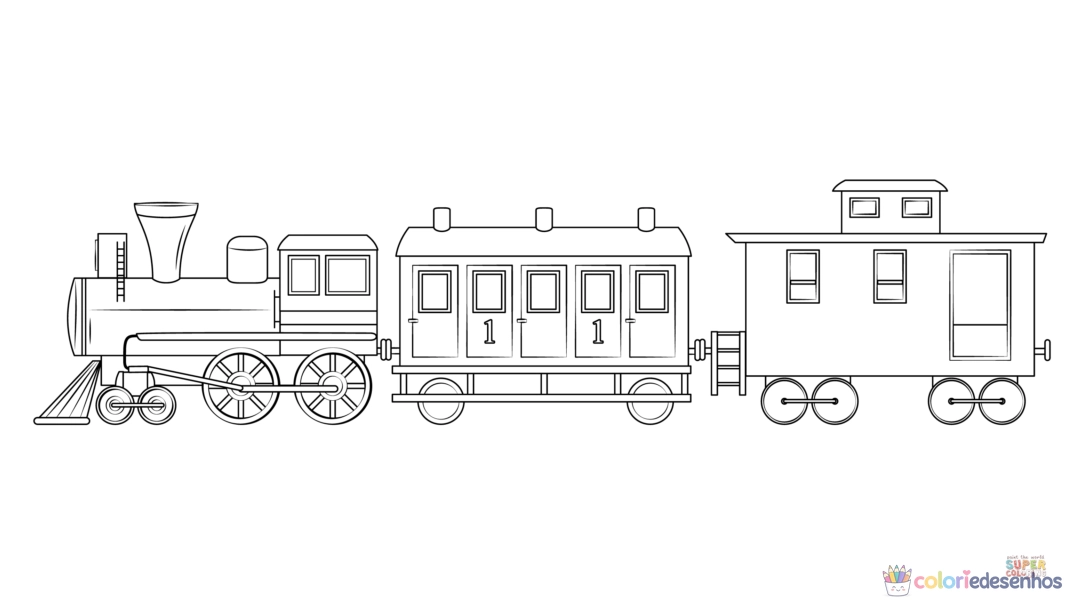 Trem para colorir