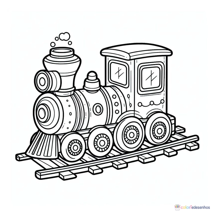 Trem para colorir