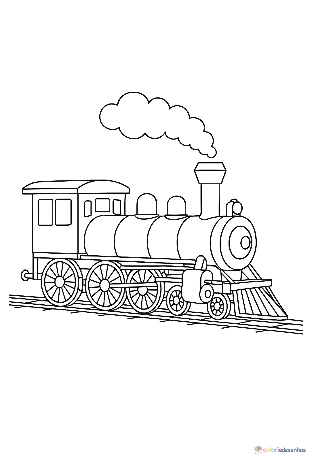 Trem para colorir