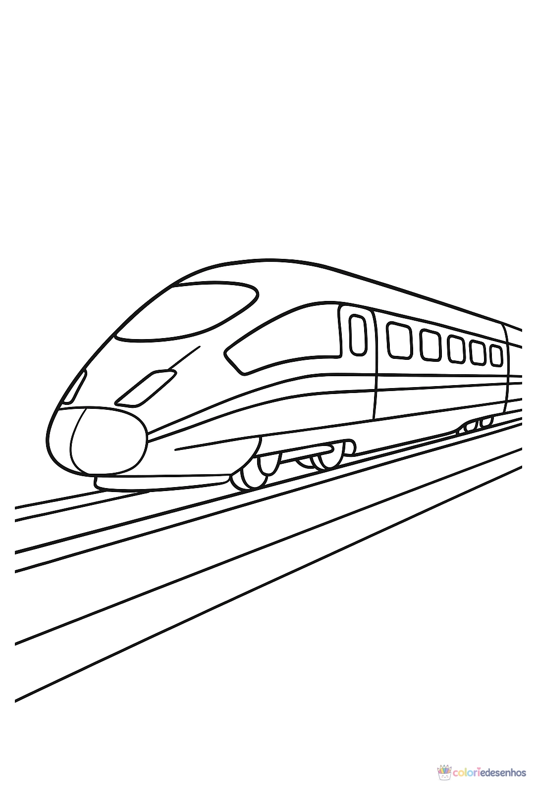 Trem para colorir