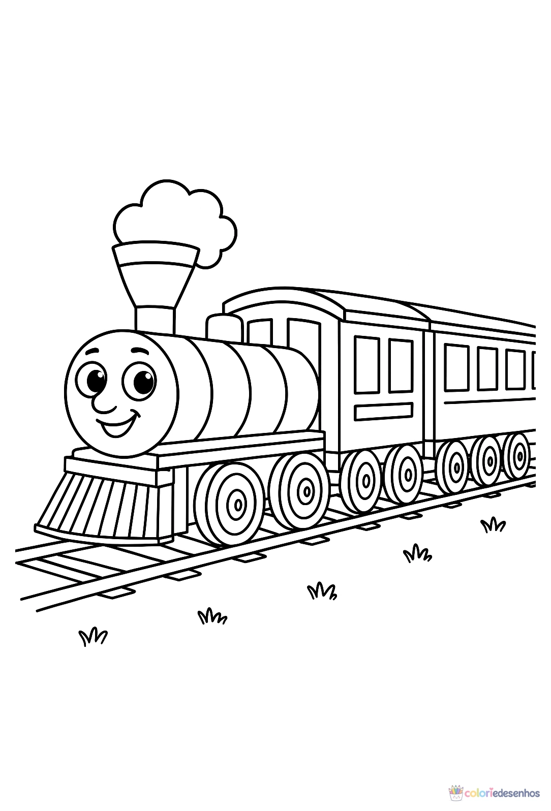 Trem para colorir