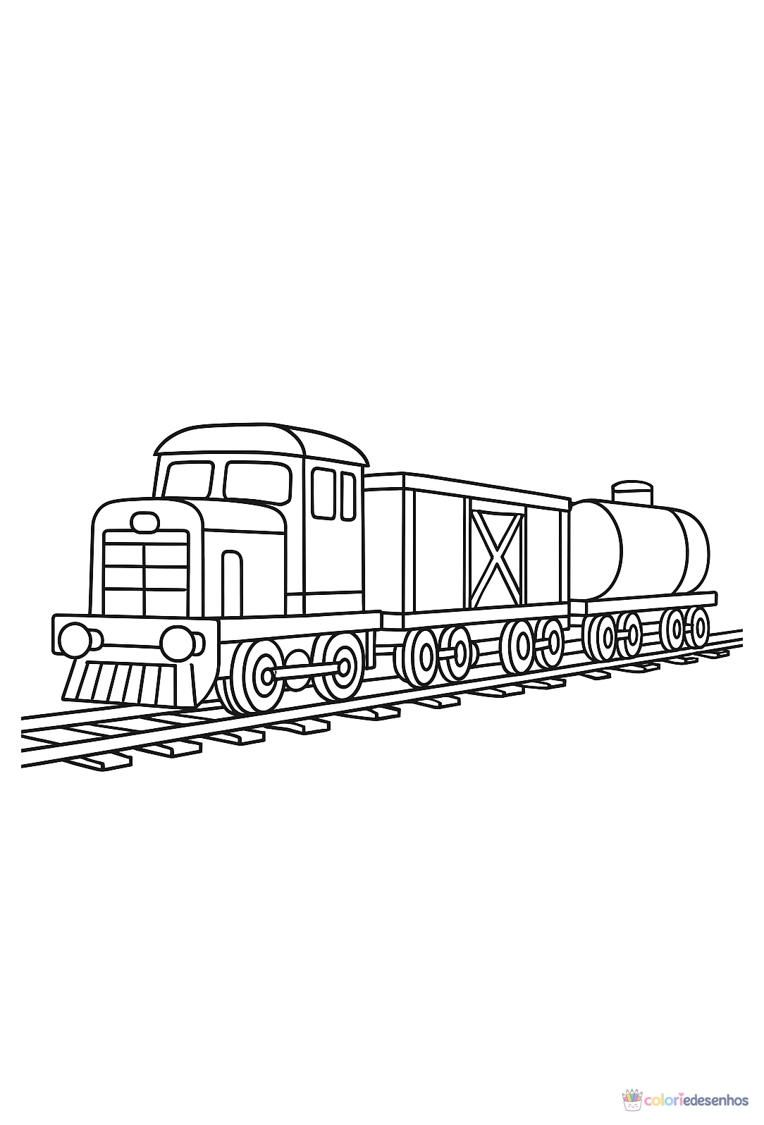 Trem para colorir