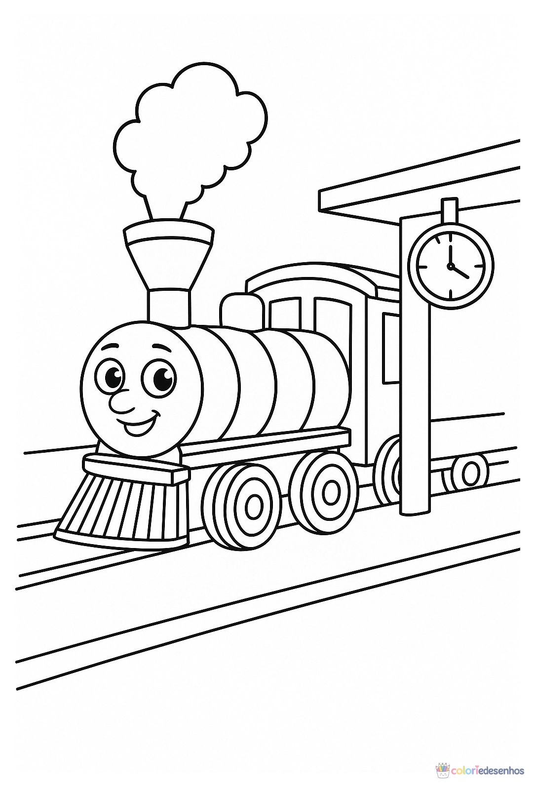 Trem para colorir