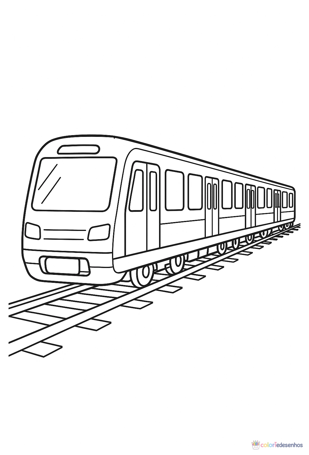 Trem para colorir
