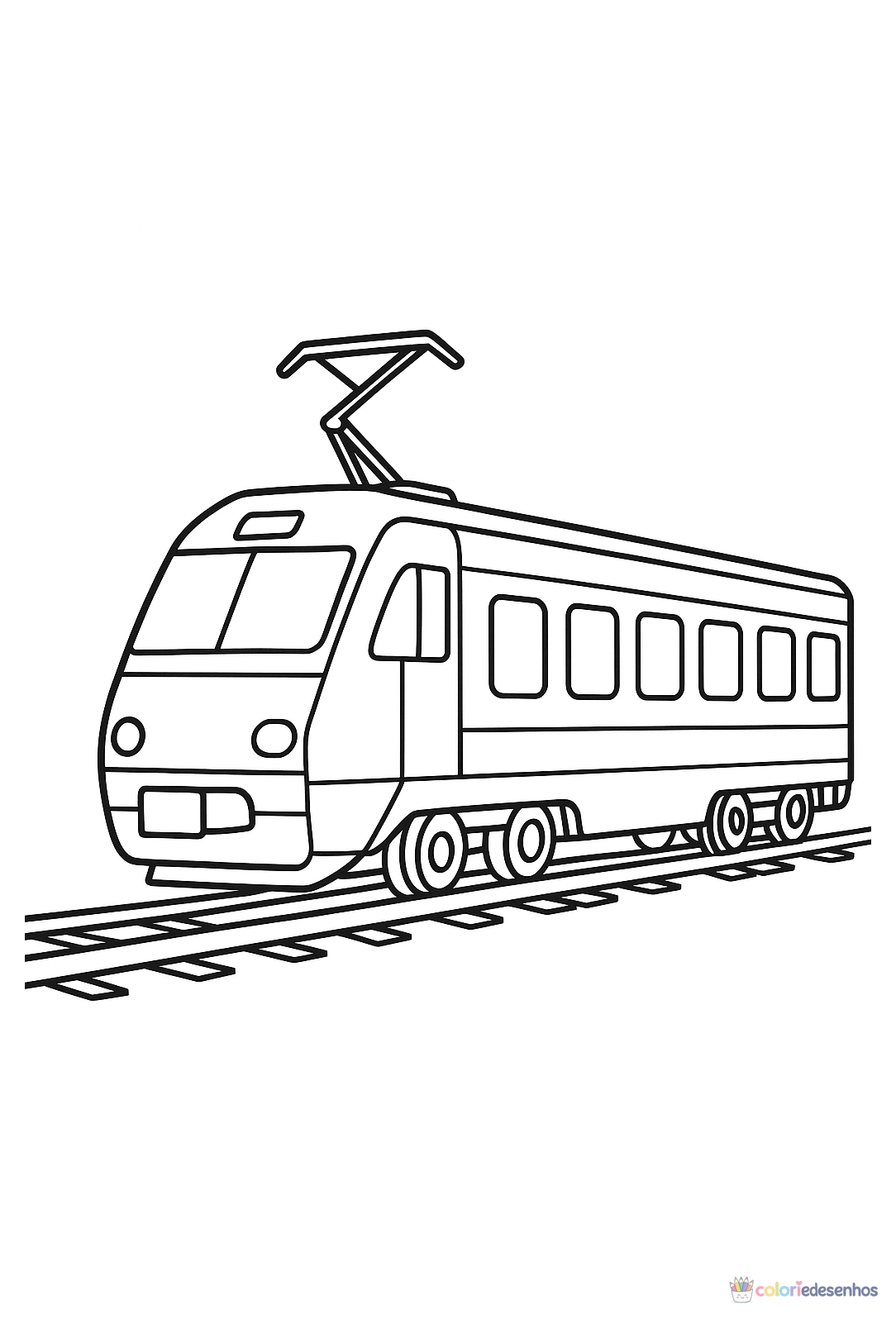 Trem para colorir