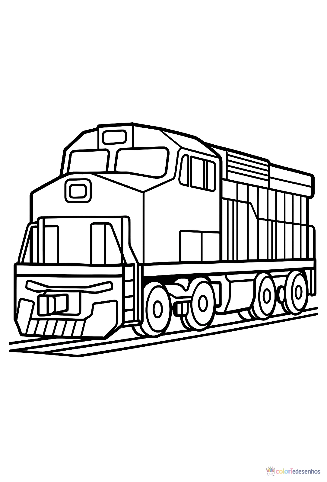 Trem para colorir