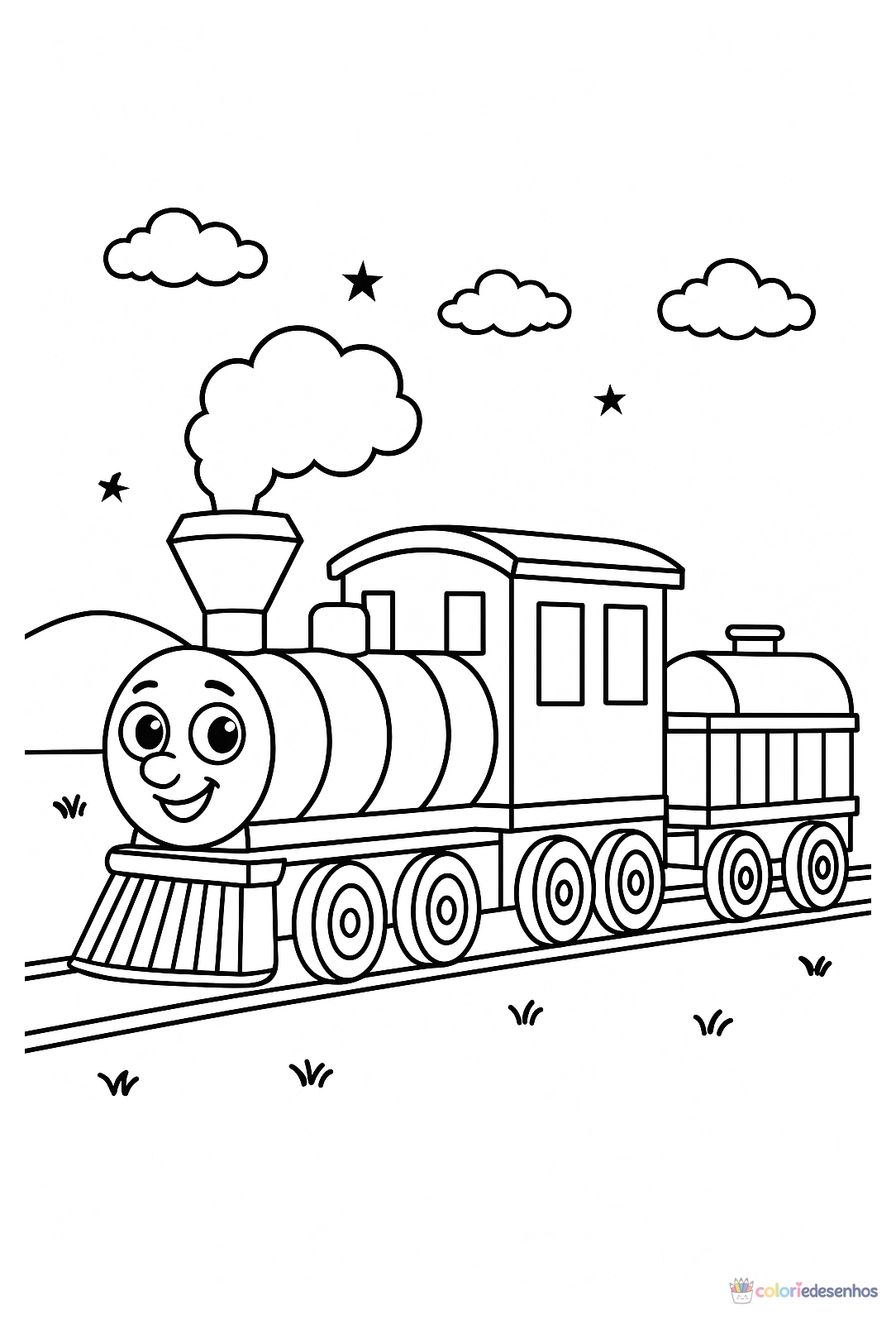 Trem para colorir