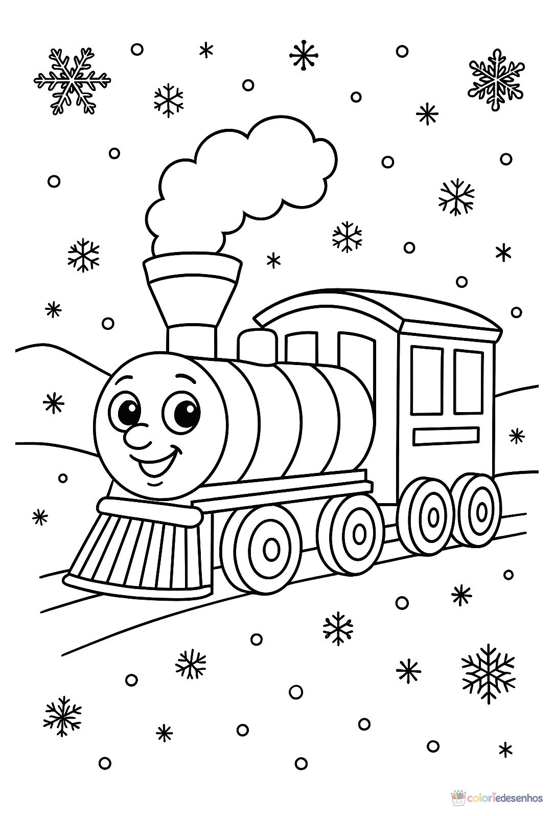 Trem para colorir