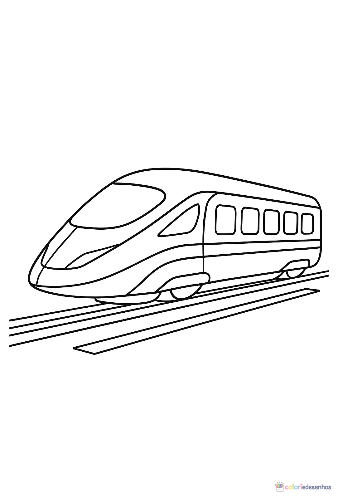 Trem para colorir