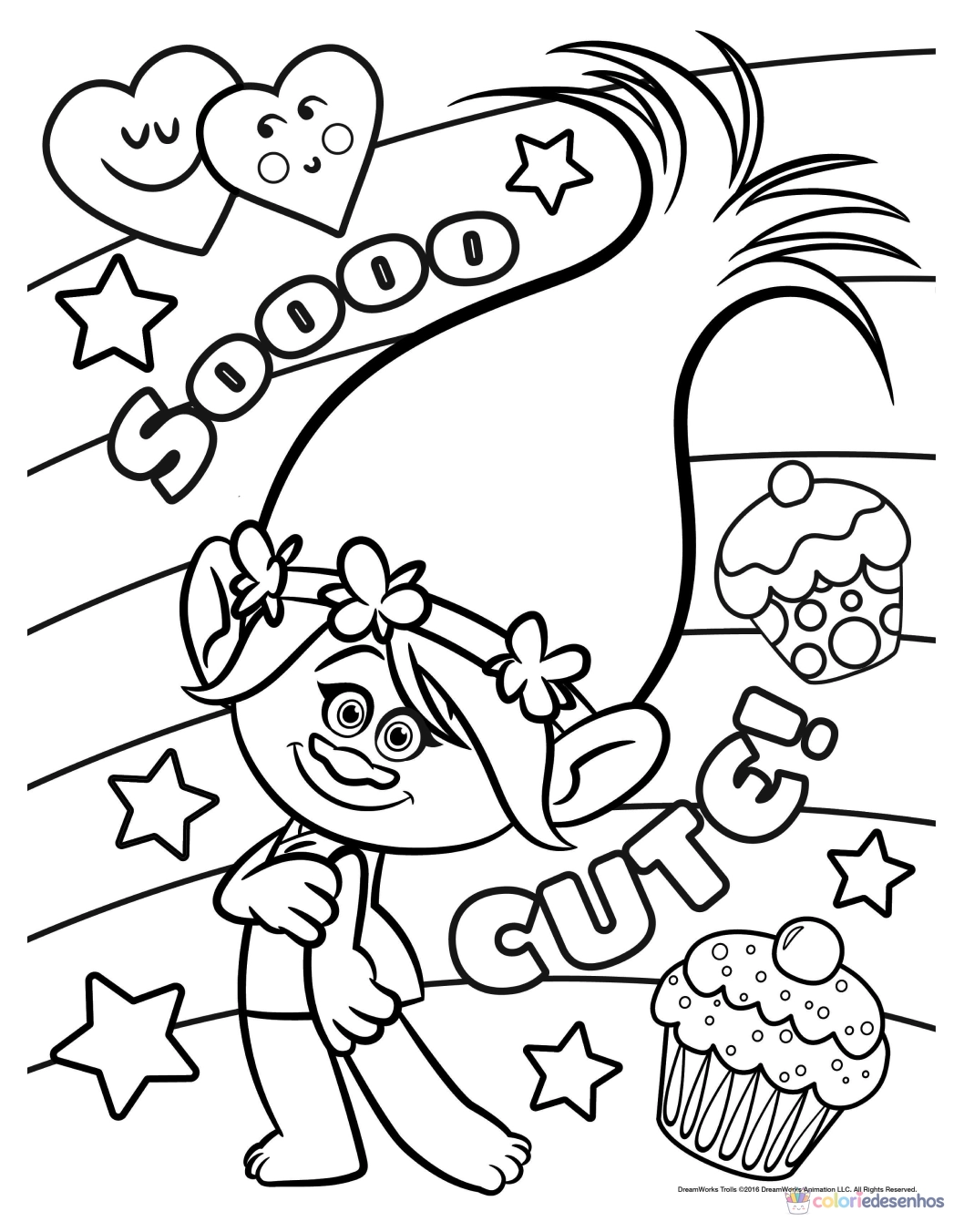 Trolls para colorir
