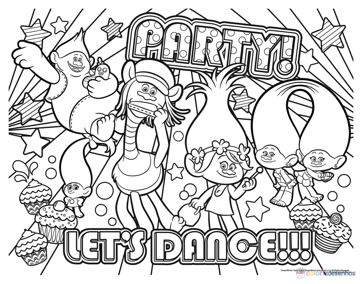 Trolls para colorir