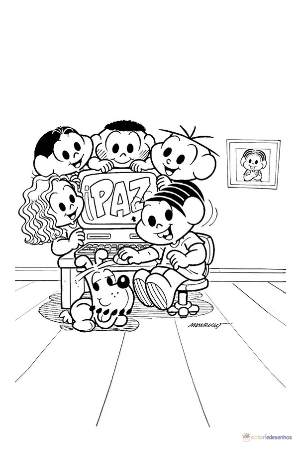Turma da Mônica para colorir
