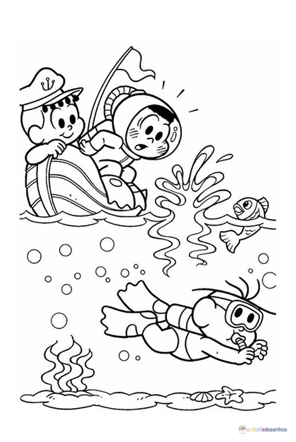 Turma da Mônica para colorir