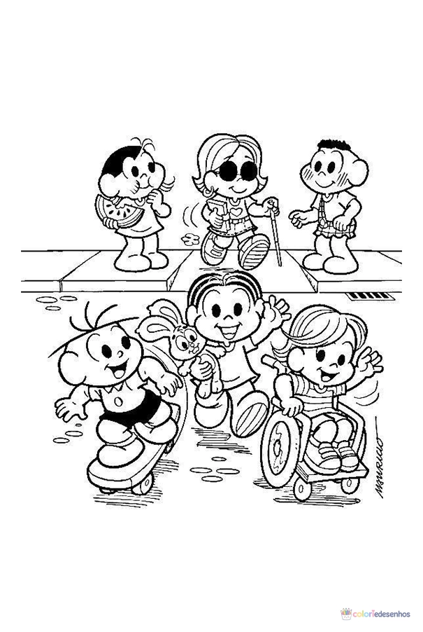 Turma da Mônica para colorir