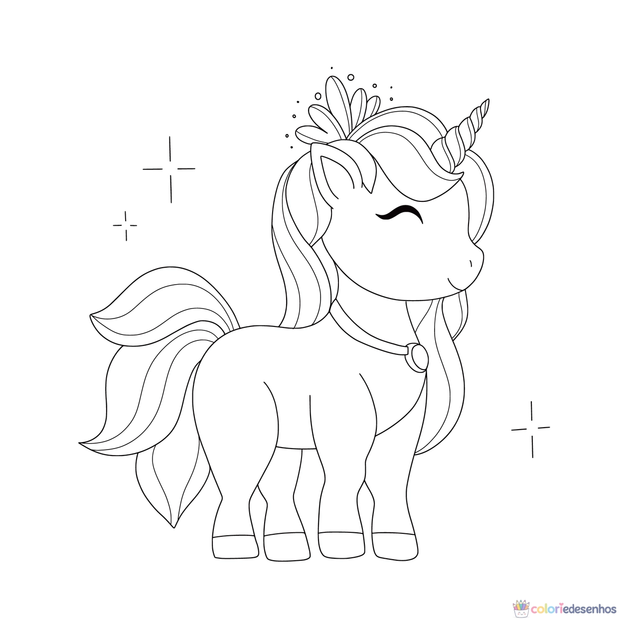 Unicórnio para colorir