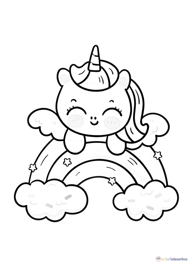 Unicórnio para colorir
