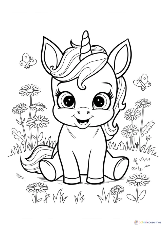 Unicórnio para colorir