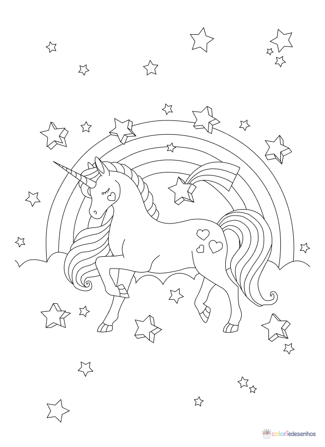 Unicórnio para colorir
