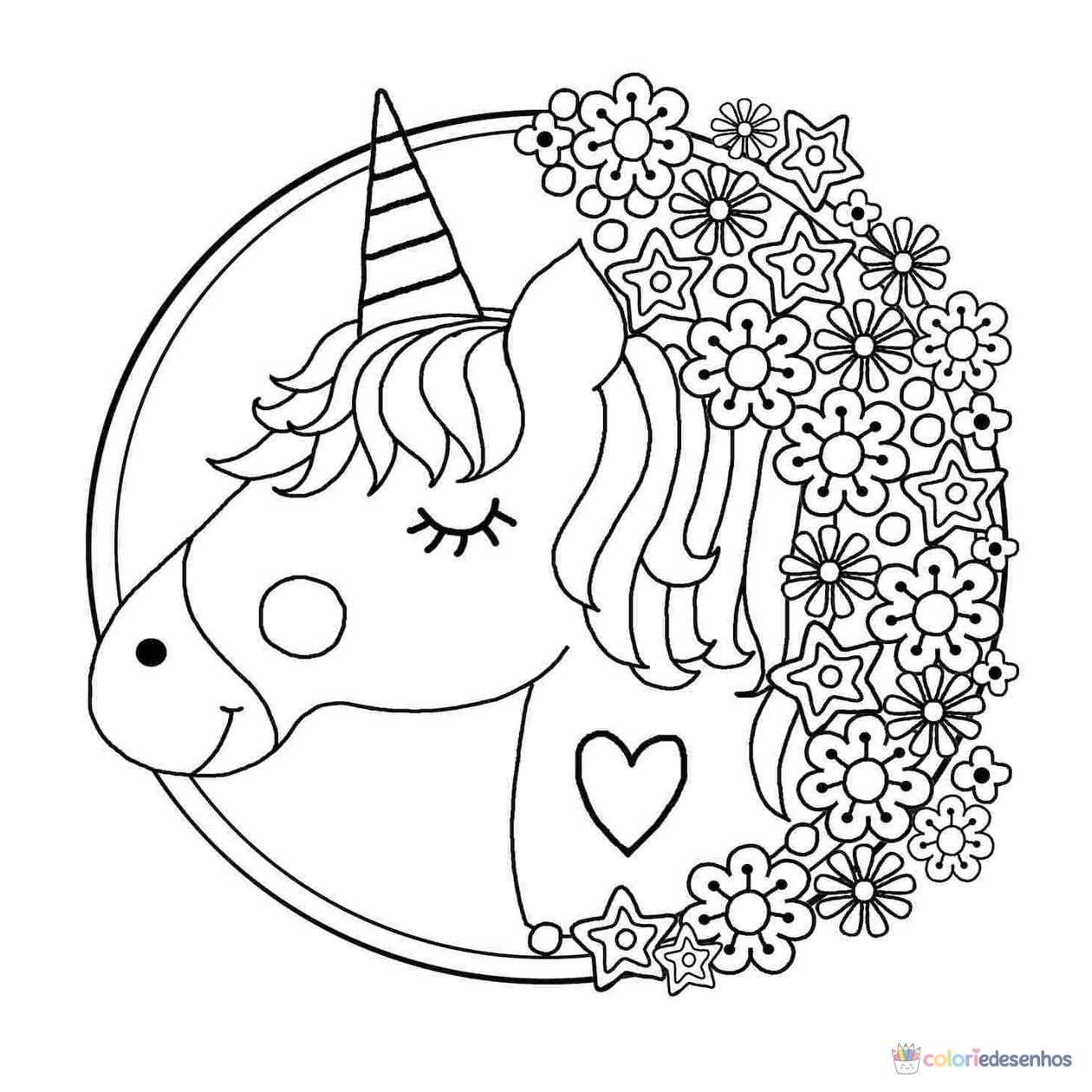 Unicórnio 11 para colorir